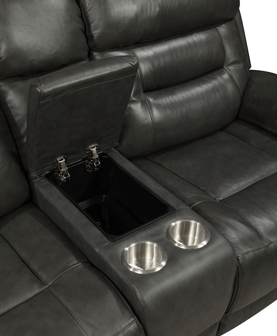S2226 Rosewood Grey (Leather/Power) reclining set.
