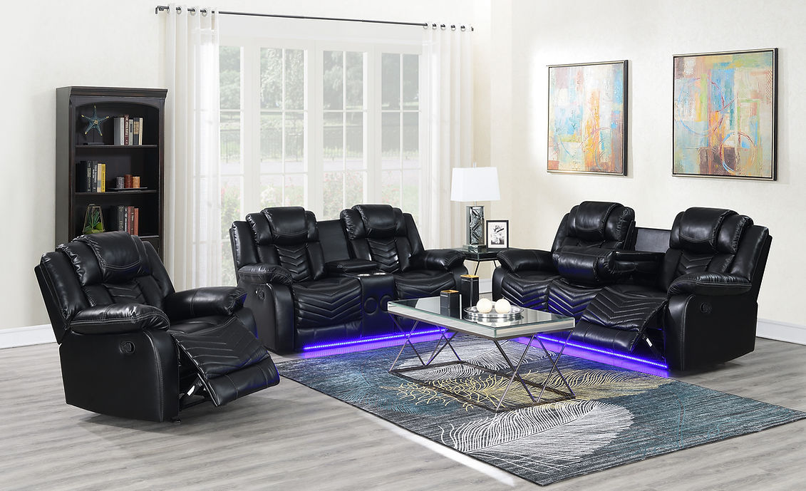 S2021 Lucky Charm (Black) 3pcs reclining set