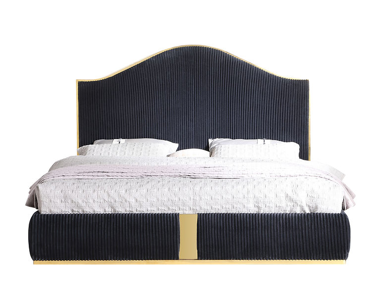 B908 Lena black and gold bed