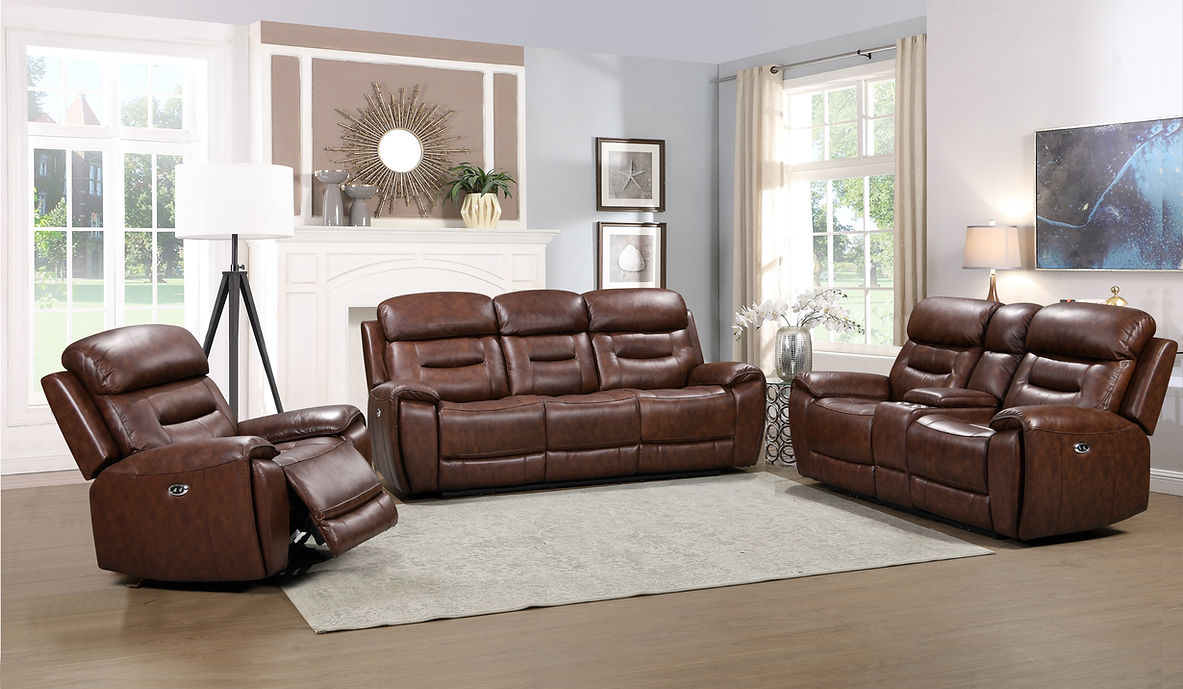 S2226 Rosewood TT (Leather/Power) reclining set