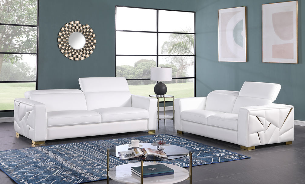 MI-1240 Astra (White) sofa loveseat