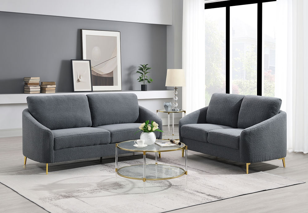 S160 Lila (Grey) sofa and loveseat
