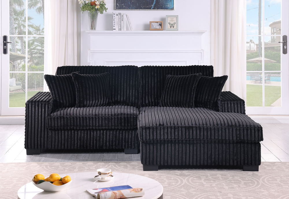 S860 Comfy II 2pcs (Black) sectional