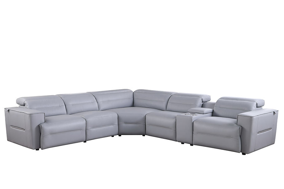 MI-1260 NEXUS (Light Blue) power reclining sectional