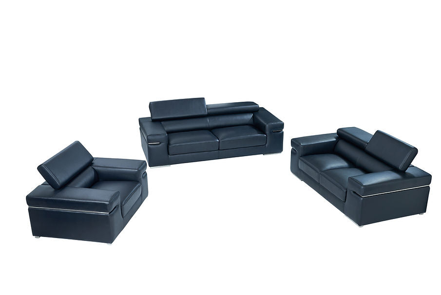 MI-8020 Soho Black Loveseat & Sofa
