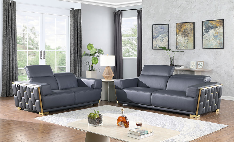 MI-1245 Hexor (Navy) sofa loveseat