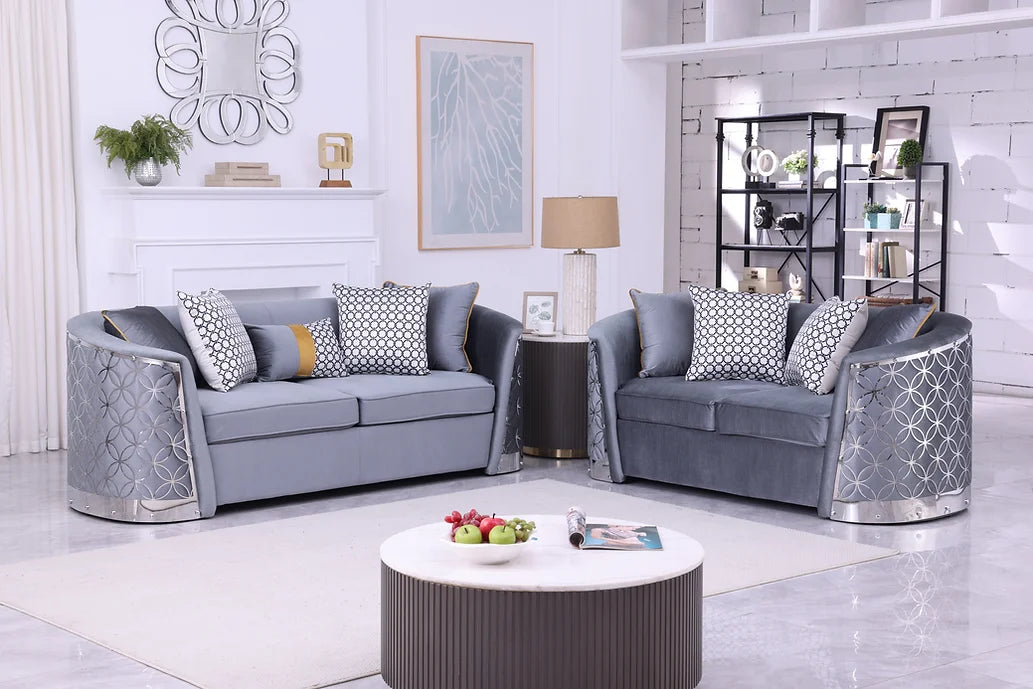 S3800 Athena (Grey) sofa loveseat