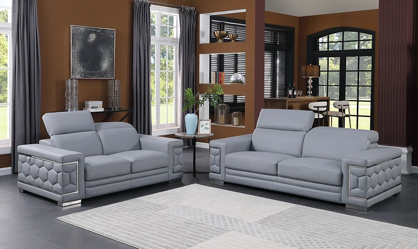 MI-1250 Favo (LT. Blue) sofa loveseat