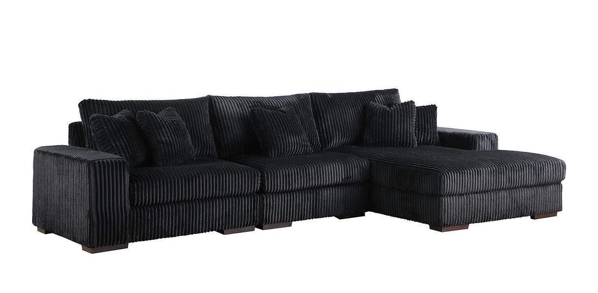 S859 Comfy 3pcs sectional (Black) — Unique Home Furniture Post Oak