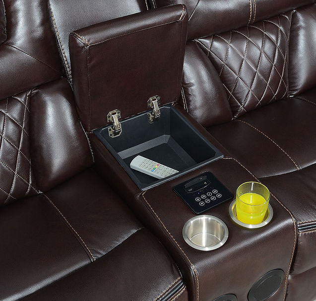 S2020 Party Time Brown 3PCS reclining set