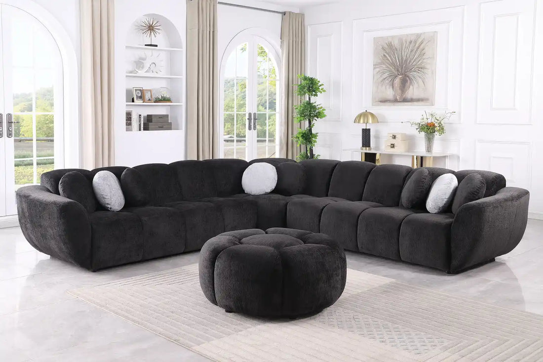 MI-3001 Rose (Black) sectional