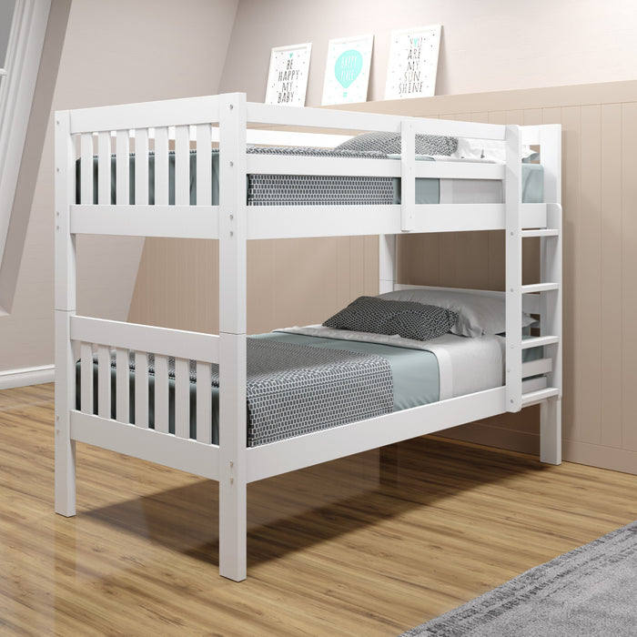 Donco 1010 Twin/ Twin Mission Bunk Bed in White