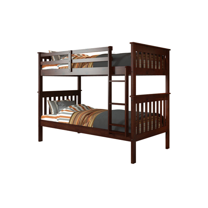 Donco 120 Twin/ Twin Mission Bunk Bed Cappuccino