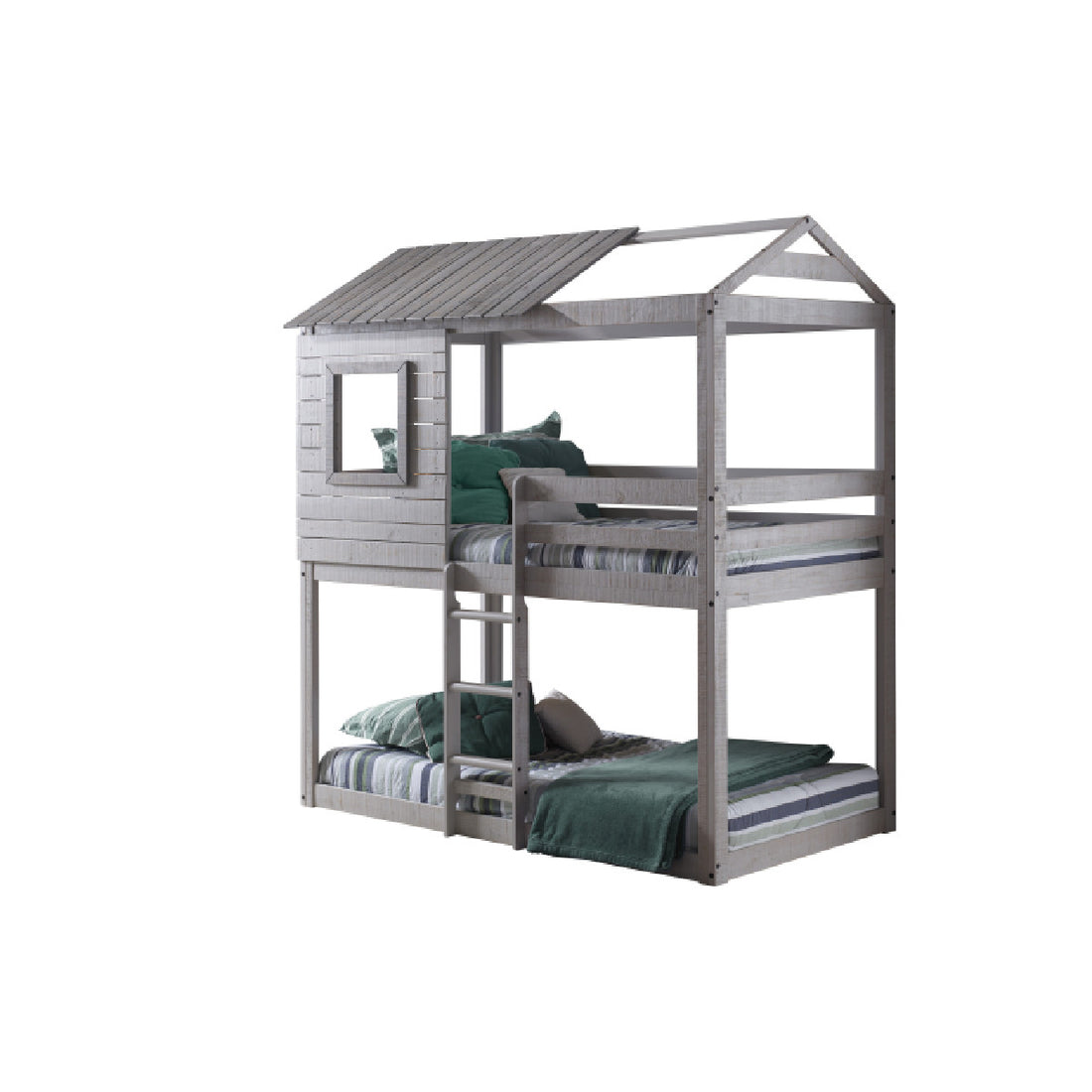 Donco 1370 Twin/ Twin Deer Blind Bunkbed Rustic Light Grey