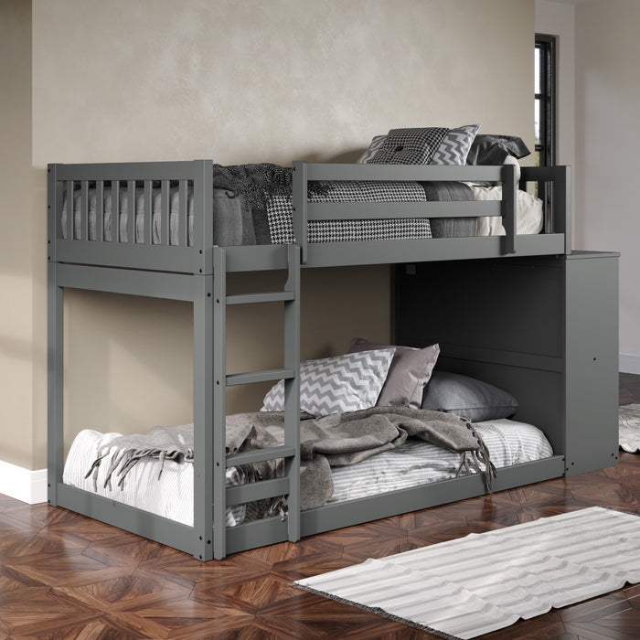 Donco 1600 Twin/ Twin Mission Chest  Bunk Bed Dark Grey