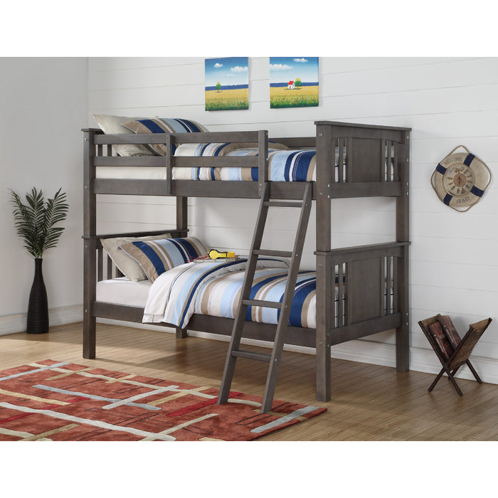 Donco 316 Twin/ Twin Princeton Bunkbed in Slate Grey with Ladder