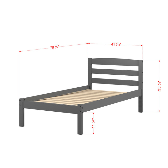 Donco 575 Twin Econo Bed Frame in Dark Grey