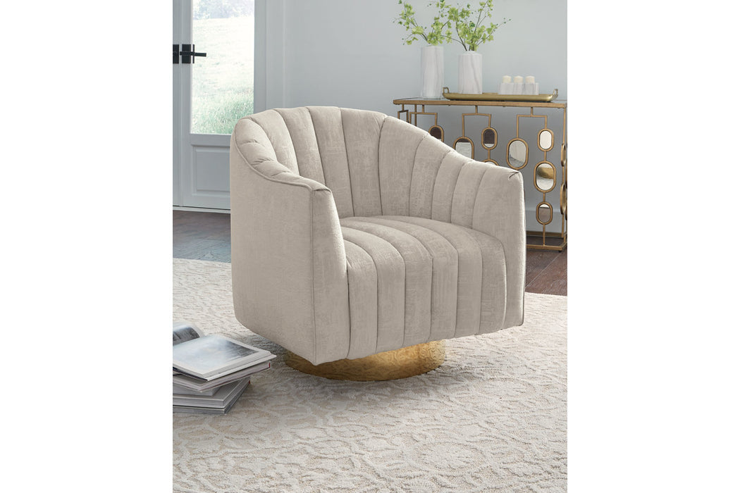 Ashley Penzlin Accent Vanity Swivel Chair in Pearl