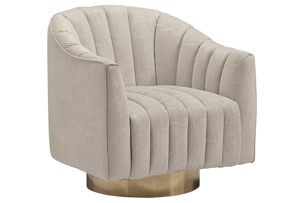 Ashley Penzlin Accent Vanity Swivel Chair in Pearl