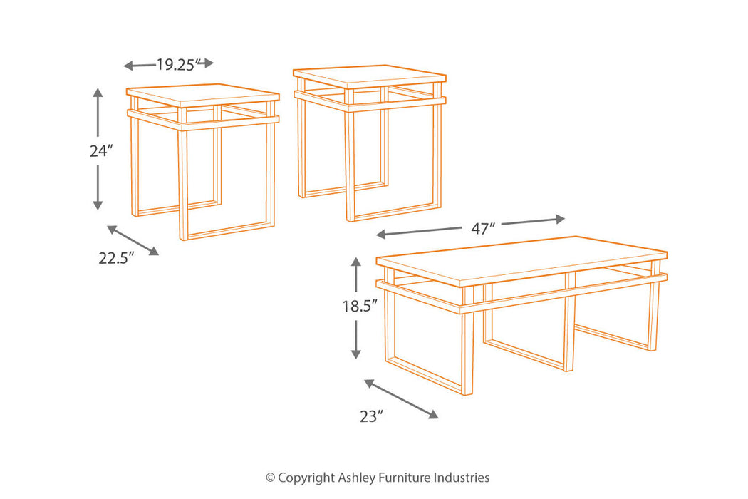 Ashley T180 Laney Coffee & End Tables (Set of 3)