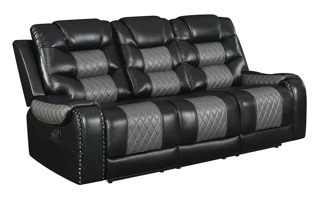 S1987 Phoenix reclining set Black.